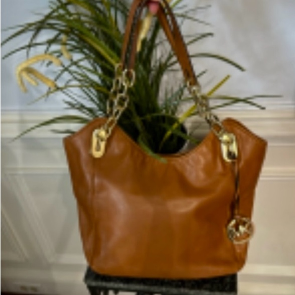 Michael Kors Tan Leather Shoulder Bag